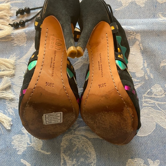 Sophia Webster Black and Blue Stiletto Heels - Picture 9 of 10